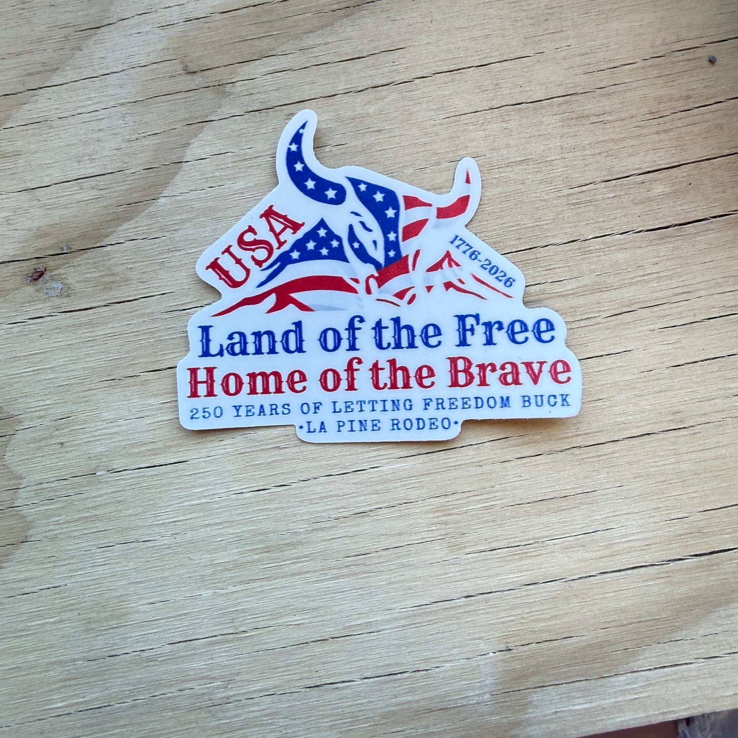 Land of the free sticker