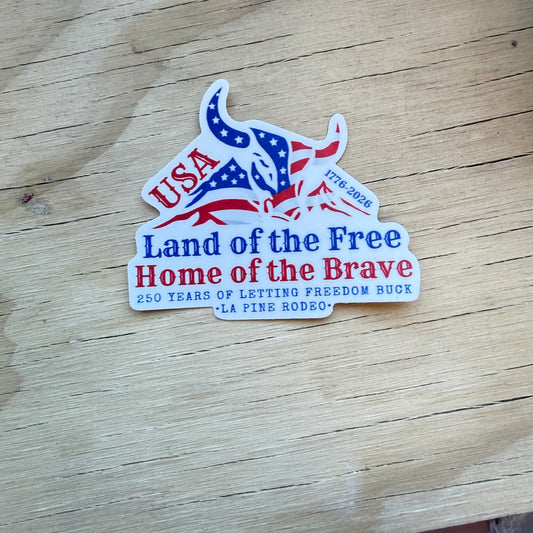 Land of the free sticker
